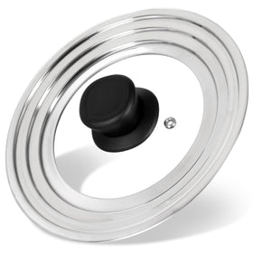Komokeru universal pan lid fits 8.2–12.5 inch pots for versatile cooking.