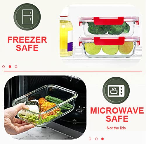KOMUEE 16oz glass jar with lid suits snacks and meal prep on the go.