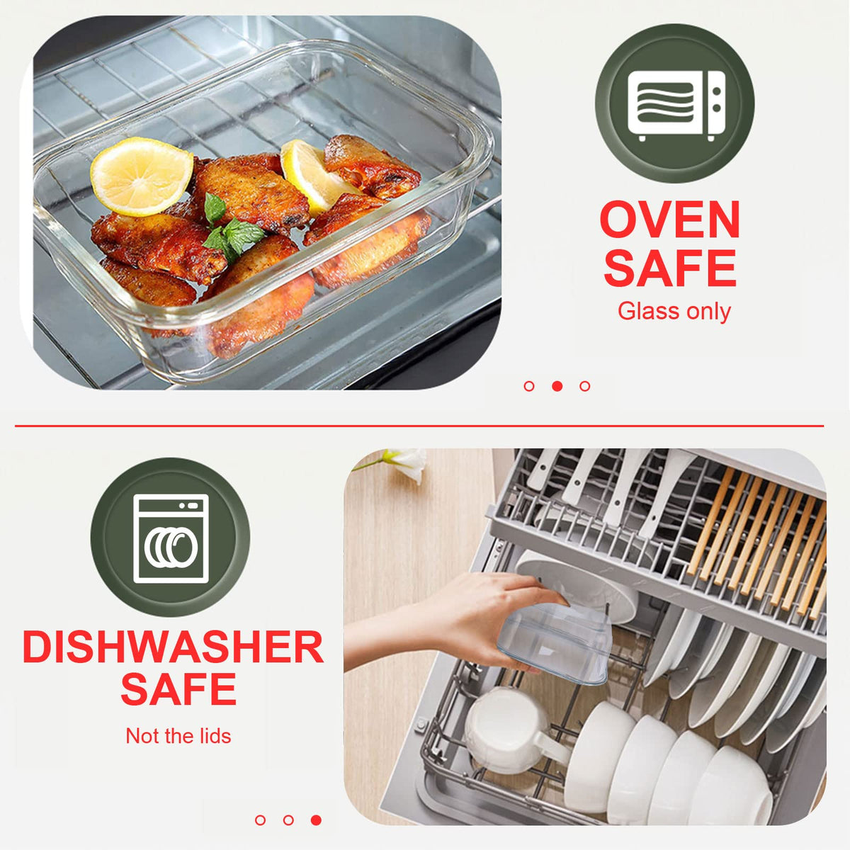 KOMUEE 31oz glass container supports portion control and portable lunches.