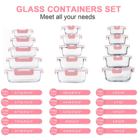 KOMUEE 33.8oz square glass container for bulk prep and storage.