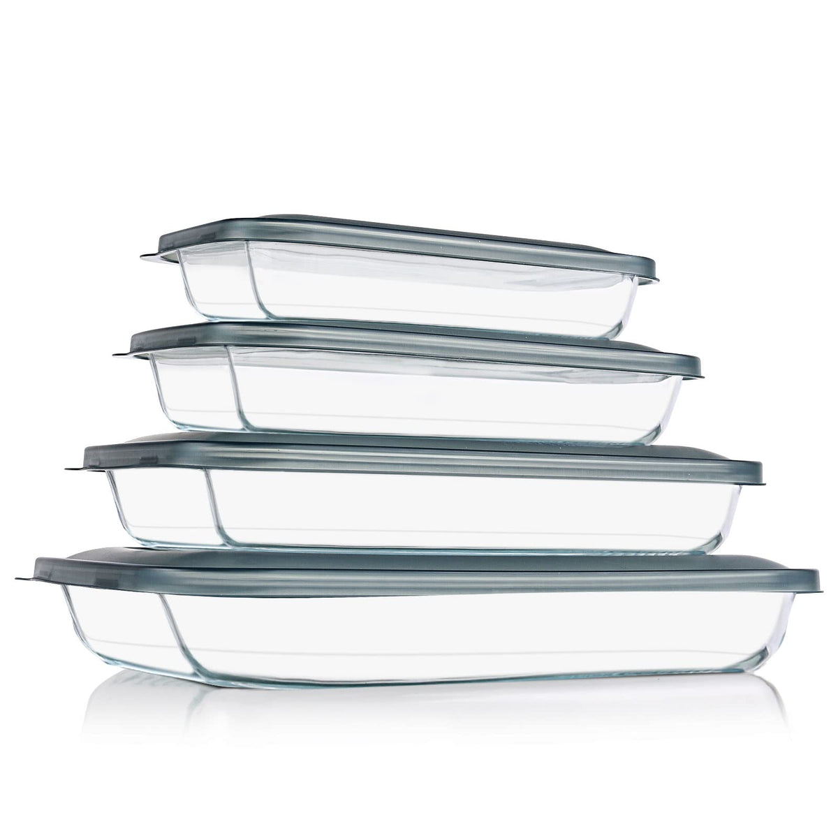 KOMUEE 1-qt glass baking dish with lid for single servings and easy leftovers.