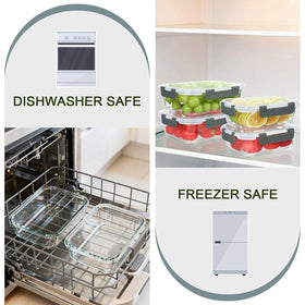 KOMUEE airtight lid provides leak-proof storage for sauces and leftovers.