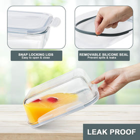 KOMUEE airtight lid closeup showing silicone gasket.