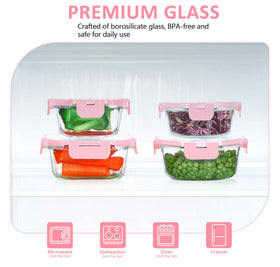 KOMUEE airtight lids with silicone seals prevent leaks during transport.
