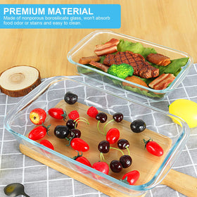 KOMUEE nestable bake pans with lids for space-saving fridge-to-oven storage.