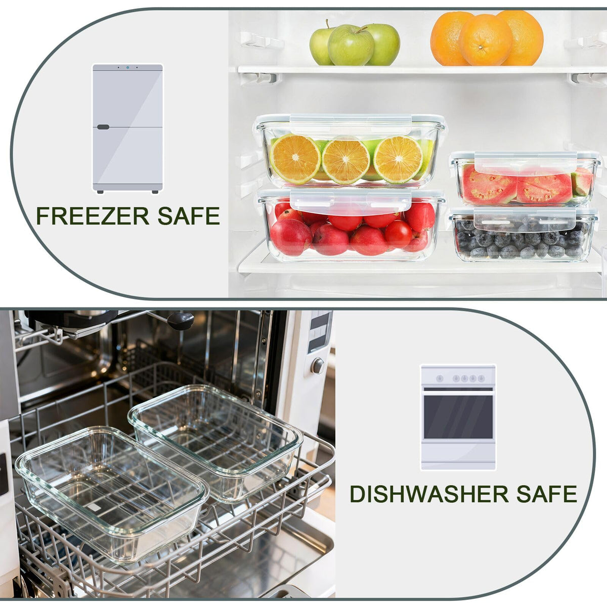 KOMUEE borosilicate glass clarity resists stains.