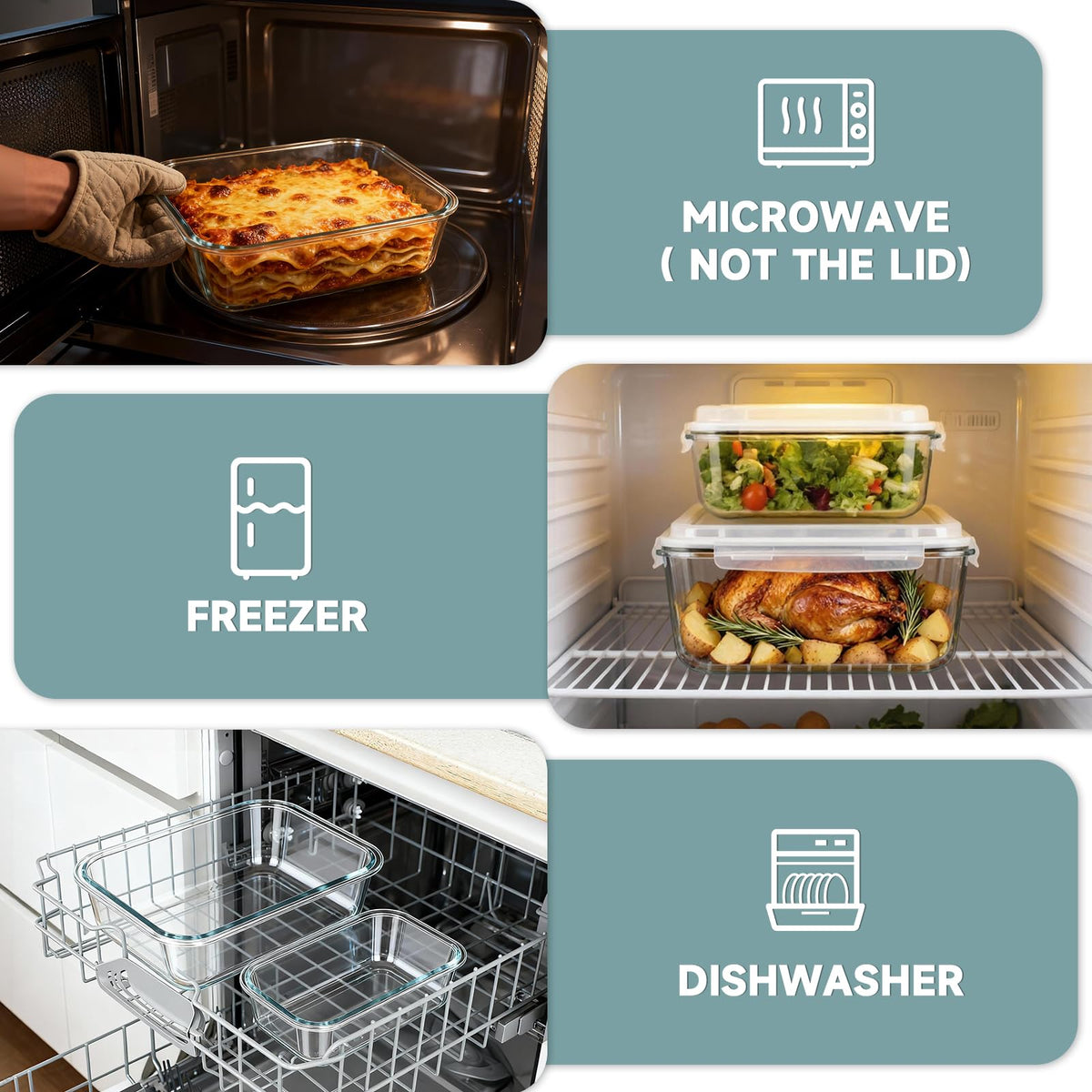 KOMUEE borosilicate glass construction for durable, clear contents.