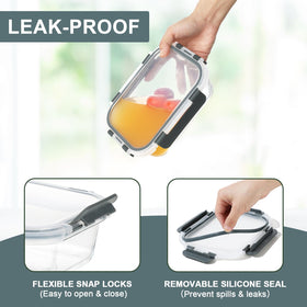 KOMUEE borosilicate glass resists odors and stains, easy to clean.