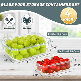 KOMUEE clear glass lets you identify contents at a glance.