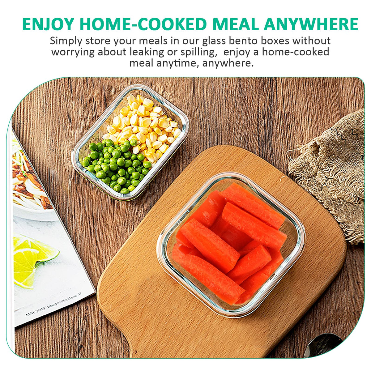 KOMUEE freezer-safe containers keep meals ready for later.