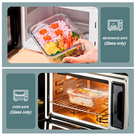 KOMUEE glass container top rack dishwasher safe with nonporous surface