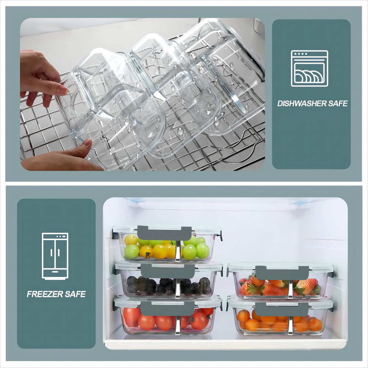 KOMUEE lid with silicone ring prevents leaks during transport.