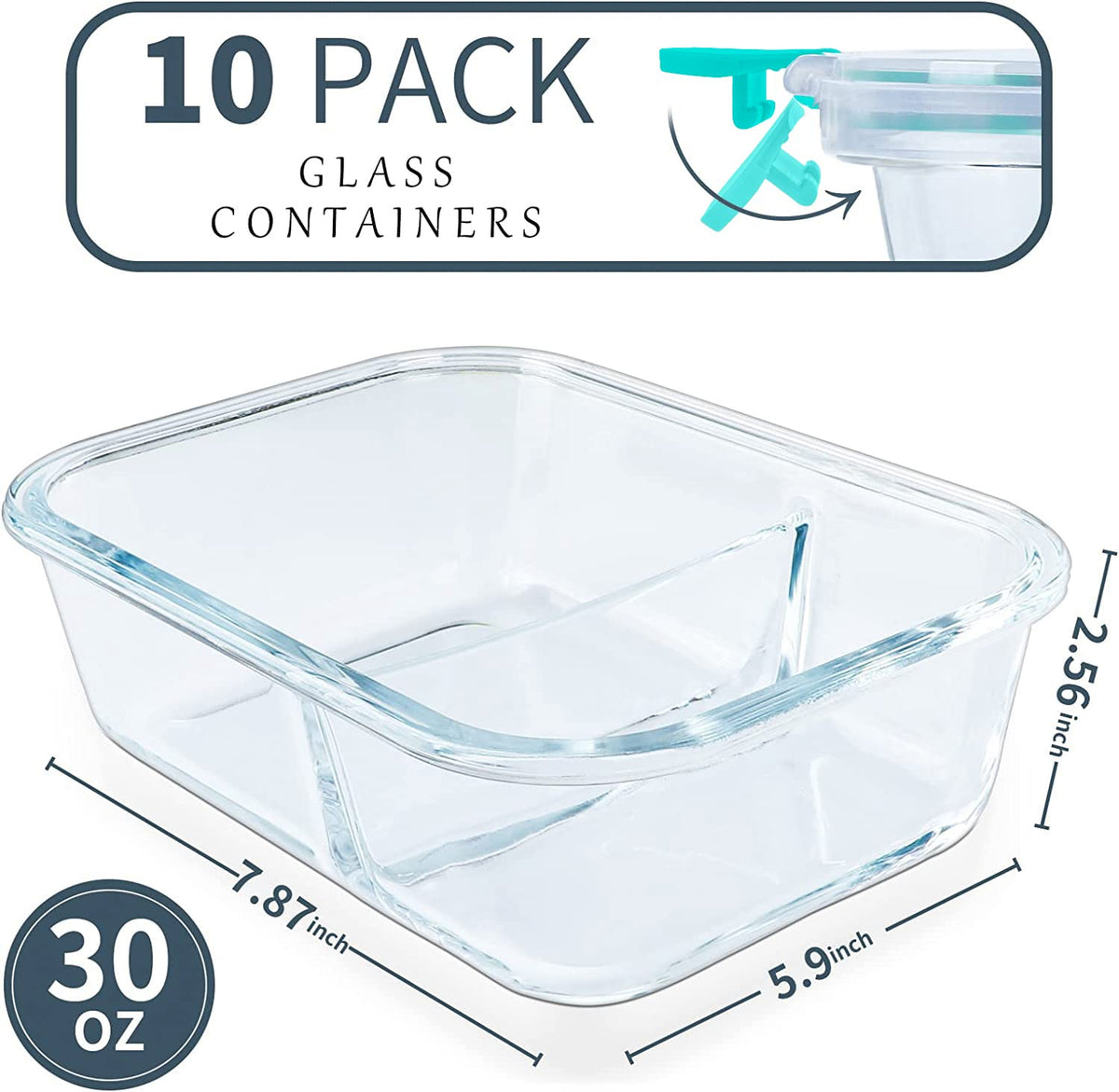 KOMUEE leakproof snap lids with airtight seals prevent spills during transport.