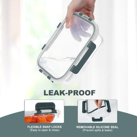 KOMUEE silicone-sealed lids prevent leaks during transport.