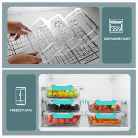 KOMUEE microwave-safe glass container for quick reheating.