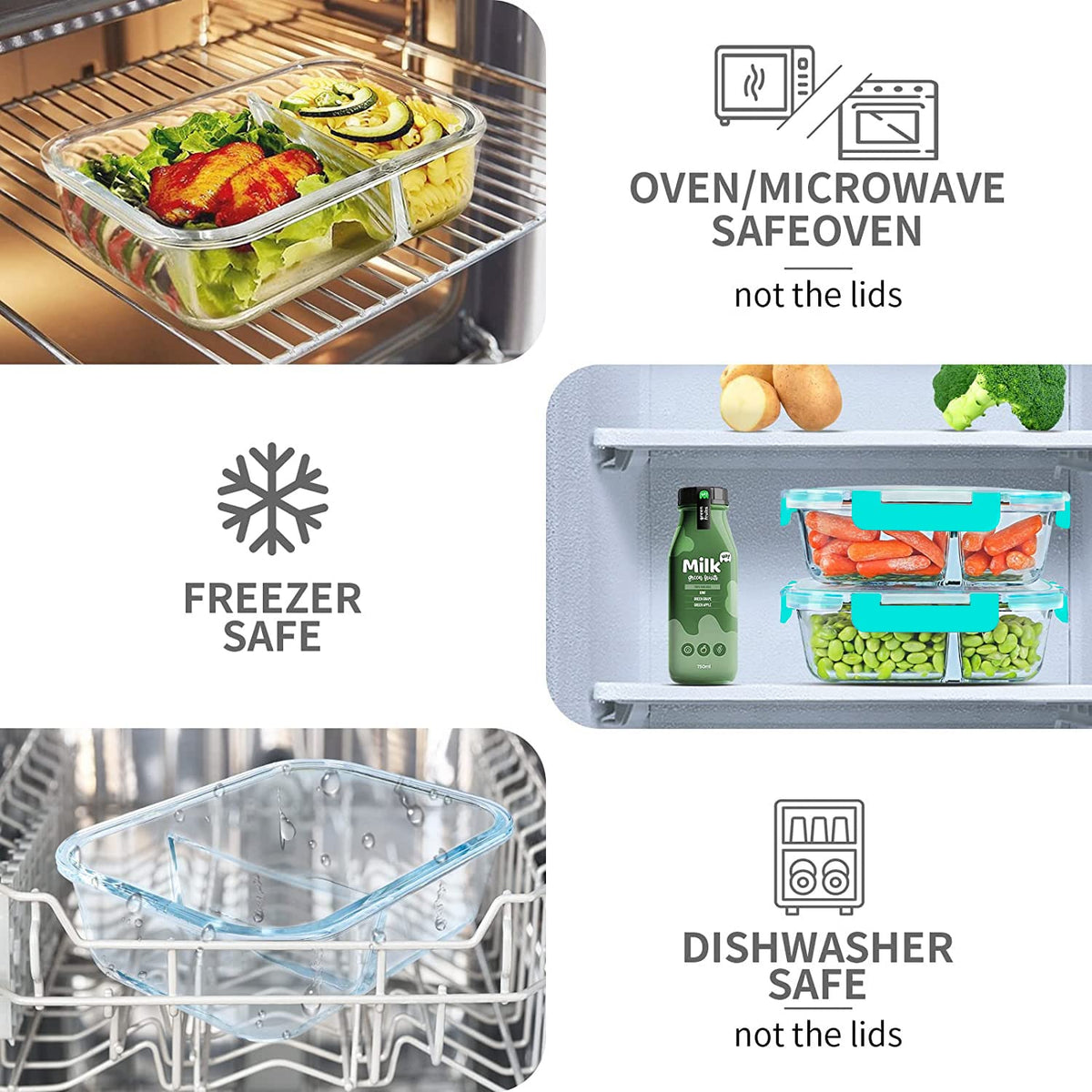 KOMUEE premium borosilicate glass resists stains and odors.