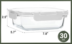 KOMUEE snap-lock lids with airtight seal prevent leaks and keep meals fresh.