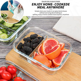 KOMUEE stackable clear design helps locate meals quickly.