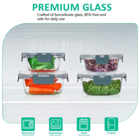KOMUEE stackable design helps save fridge and cabinet space.