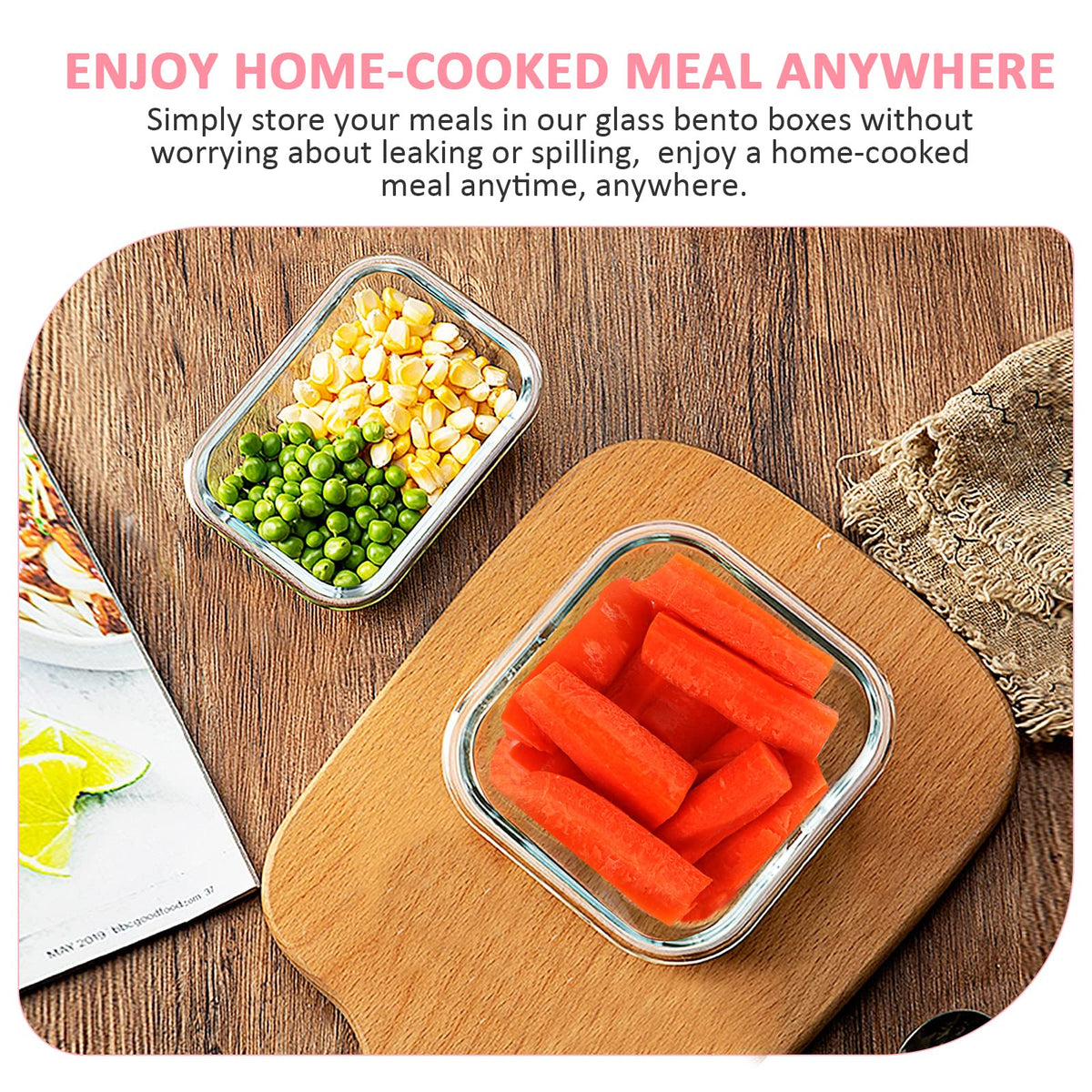 KOMUEE stackable design helps save refrigerator space and stay organized.