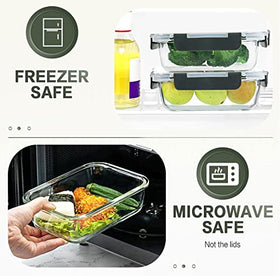 KOMUEE stackable glass containers save fridge and cabinet space.