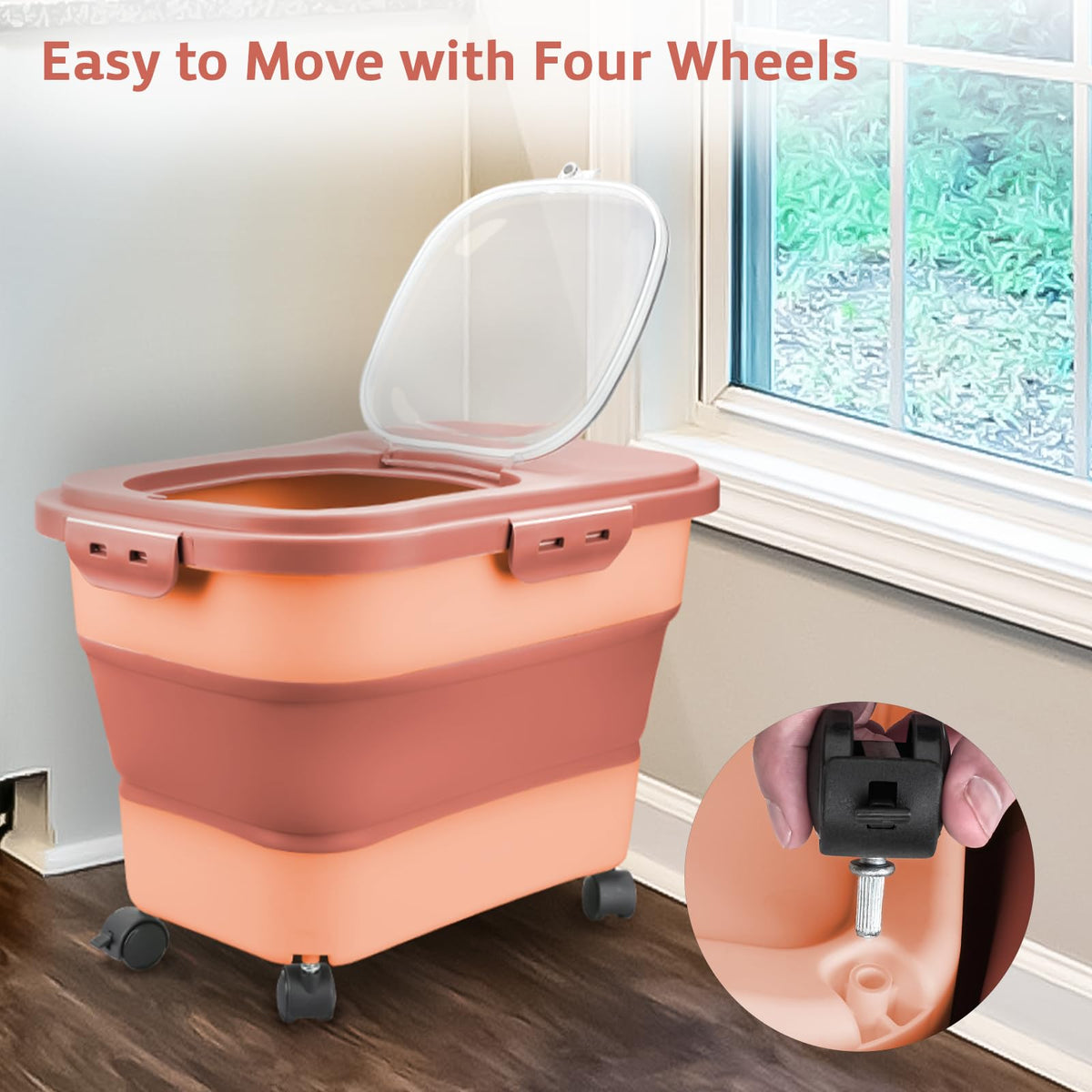 Komzon measuring cup and small container help portion meals and organize other dry foods.