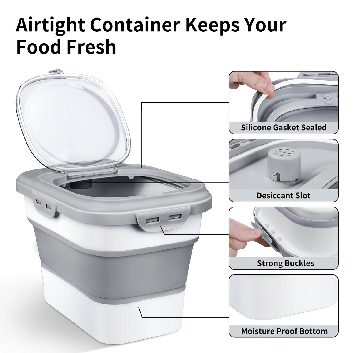 Komzon free measuring cup is included for precise meal portions