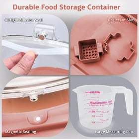 Komzon magnetic clear hatch provides quick access to contents without removing the lid.