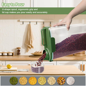 Komzon clear lid design lets you see contents at a glance while staying fresh.