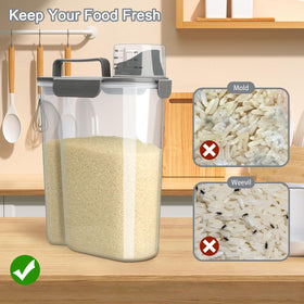 Komzon airtight lid protects contents from moisture and pests for longer freshness.