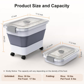 Komzon rice storage container with wheels for effortless mobility.