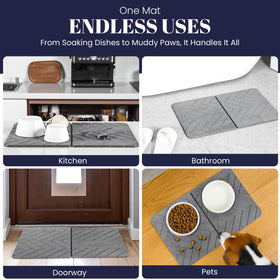 Kondito diatomite surface delivers instant drying for quick countertop cleanup