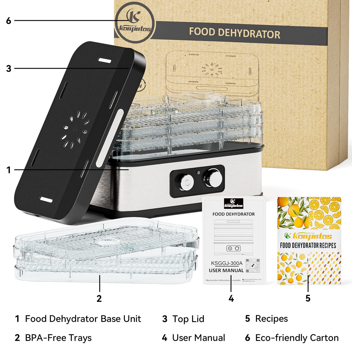 Konfintos compact kitchen dehydrator fitting small spaces and busy routines