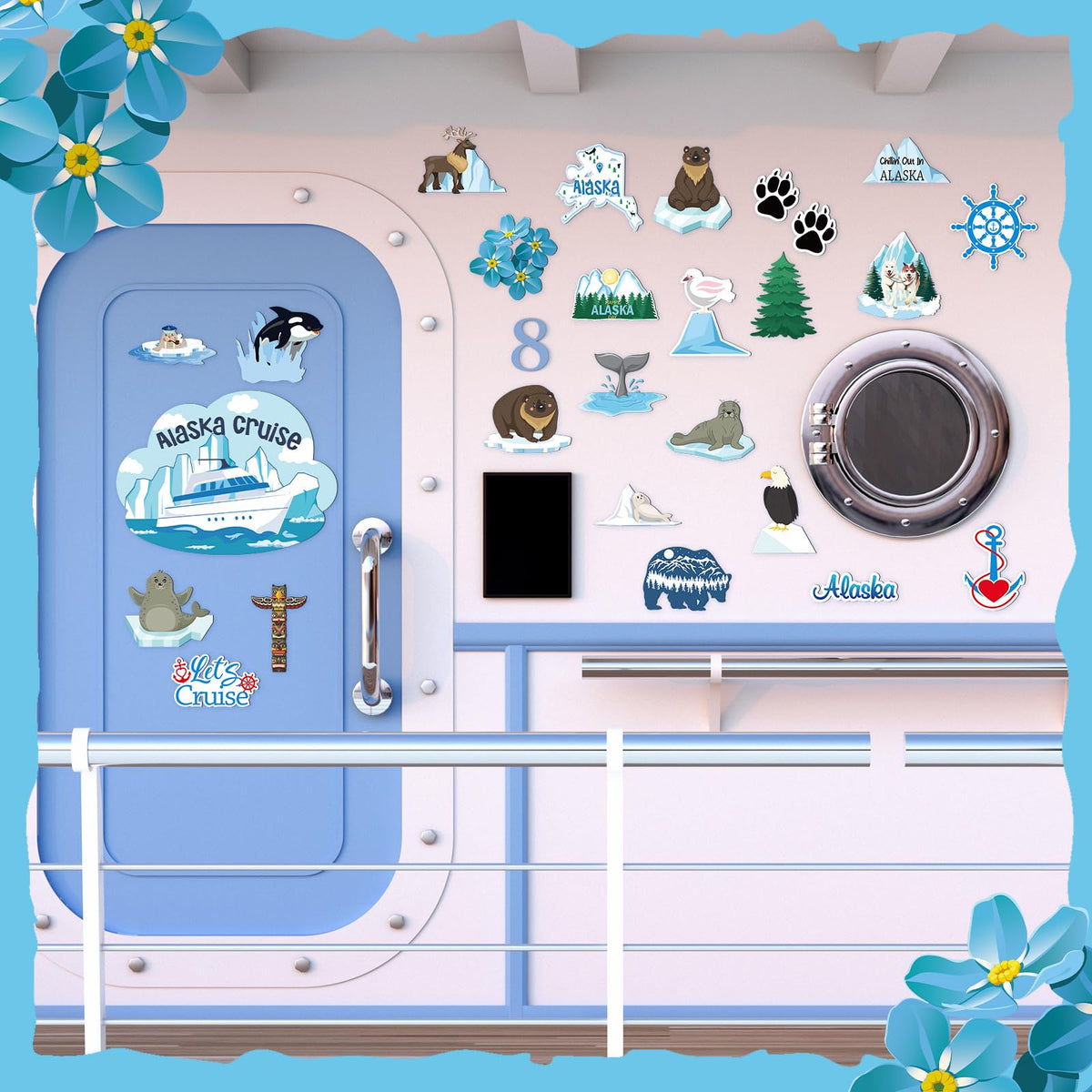 Konohan Alaska whale magnet highlights ocean charm on your fridge or car.