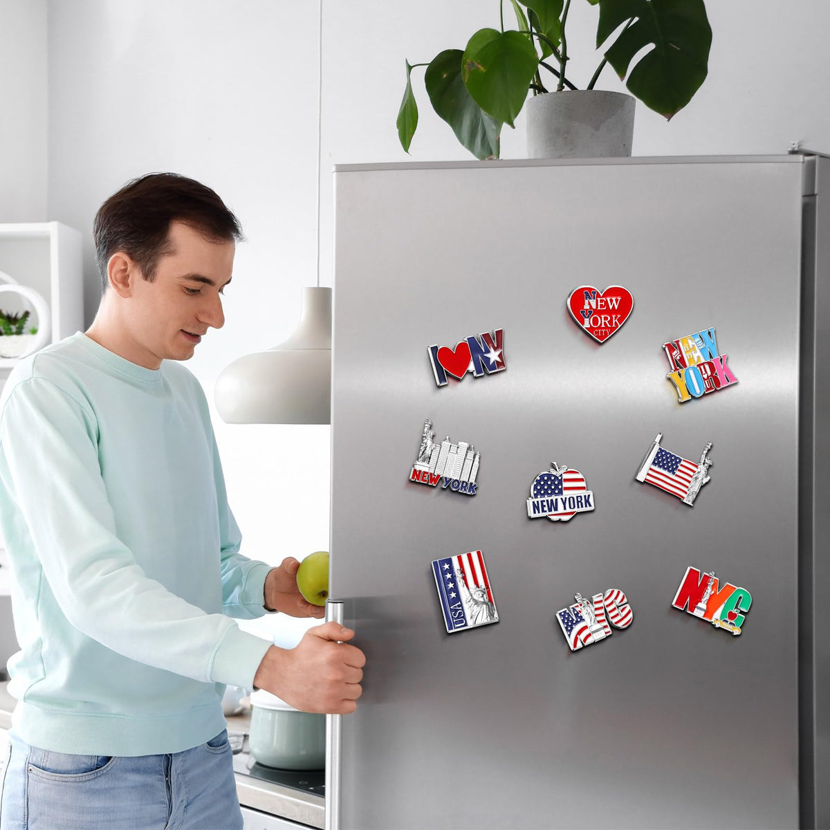 Konohan City Skyline magnet pairs with photos for a stylish display