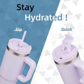 Konokyo 2‑in‑1 lid demonstrates spill‑proof sipping for hot or cold drinks.