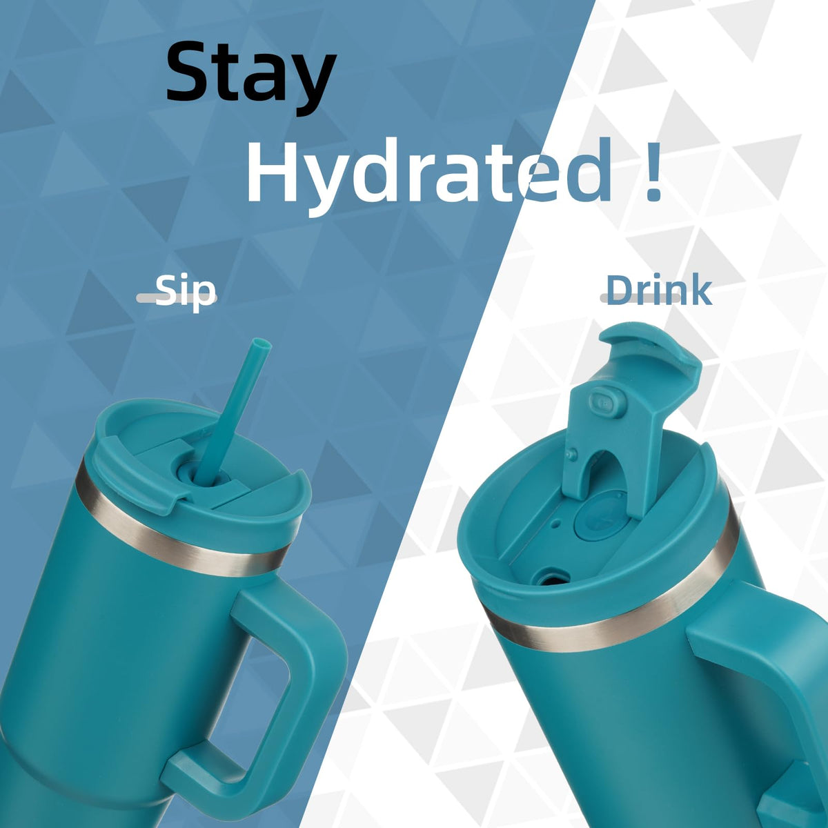 Konokyo 2-in-1 spillproof lid in blue for hot or cold drinks.
