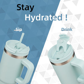 Konokyo 2-in-1 lid spill-proof design for safe sipping during travel.