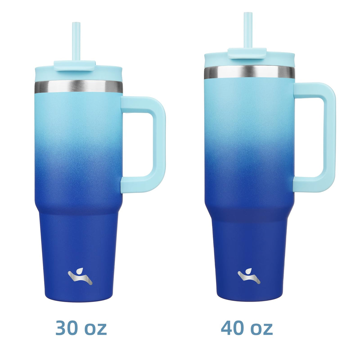 Konokyo 2-in-1 lid with straw in Sky, convenient hot or cold sipping.
