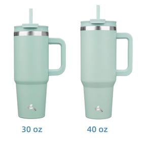 Insulated double-wall Konokyo tumbler maintains temperature through the day.