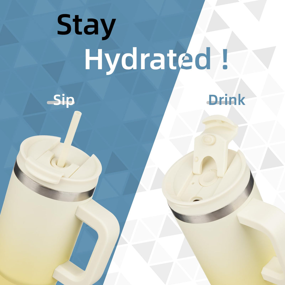 Konokyo tumbler with two straws enables convenient cold beverage sipping anywhere.