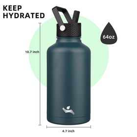 Konokyo 64oz bottle with flex-removable lid for smoothies on the go.