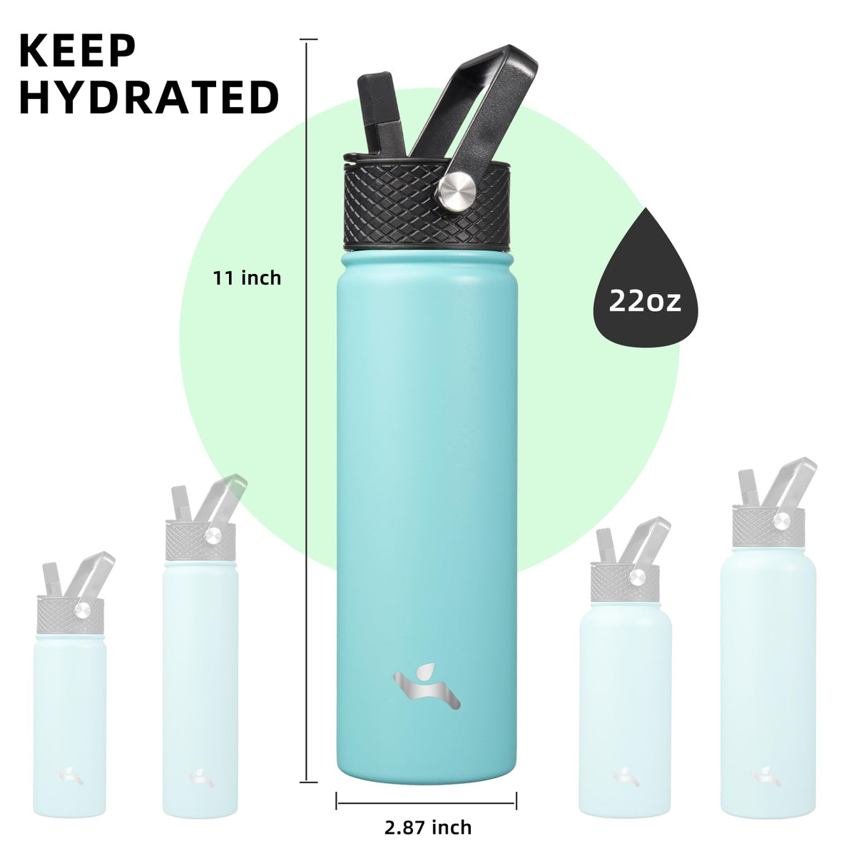 Konokyo bottle flex removable lid ideal for smoothies