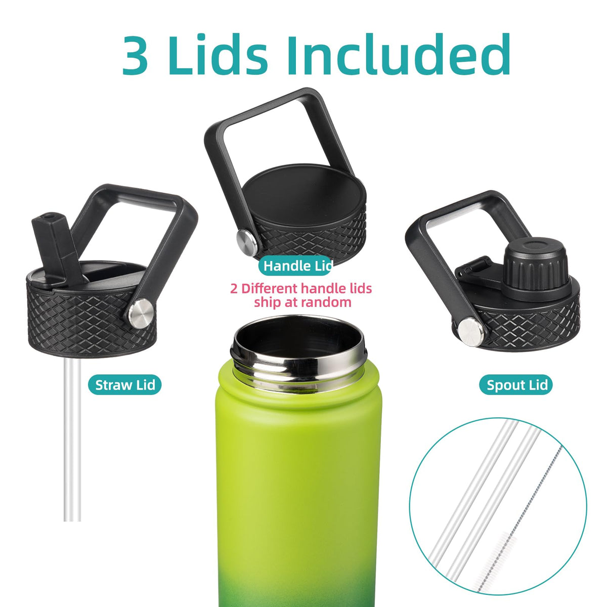 Konokyo three-lid design for hot, iced, smoothie drinks.