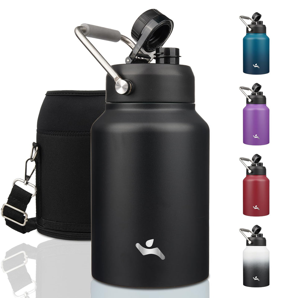Konokyo half gallon bottle with handle for on the go hydration.