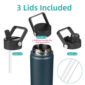 Konokyo bottle with flex-removable lid and dual handles for smoothies