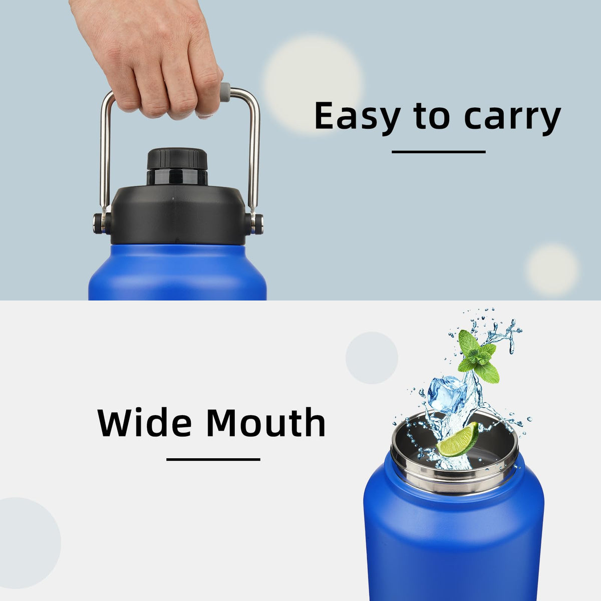 Double-wall vacuum insulation preserves temperature without sweating