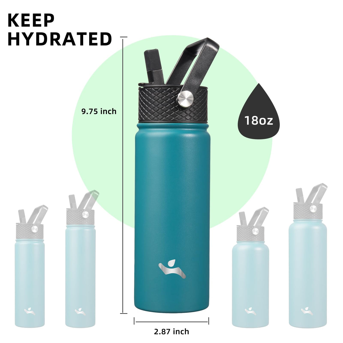Lids with straw and sip options provide sipping flexibility