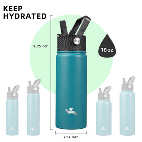 Lids with straw and sip options provide sipping flexibility