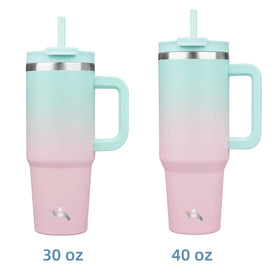 Konokyo 2-in-1 spill-proof lid supports hot sips or straw use.